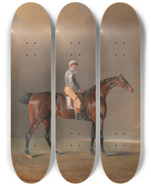 Triptych art skateboard deck of Benjamin Marshall Diamond With Dennis Fitzpatrick Up by Benjamin Marshall (1768-1835)