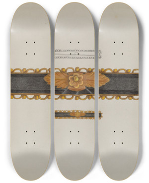 Triptych art skateboard deck of Tulita Westfall Pin_2 by Tulita Westfall