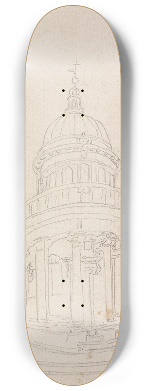 Henry Swinburne - The Tempietto in San Pietro in Montorio, Italy 8.25 inch art skate deck