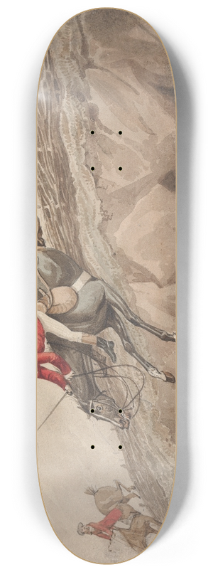 Henry Thomas Alken - Doing the Thing; and the Thing Done; Doing the Down Leap 8.25 inch art skate deck