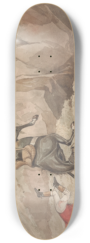 Henry Thomas Alken - Doing the Thing; and the Thing Done; The Down Leap Done 8.25 inch art skate deck