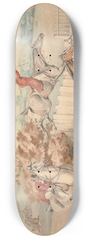 Henry Thomas Alken - Foxhunting; The Leap 8.25 inch art skate deck