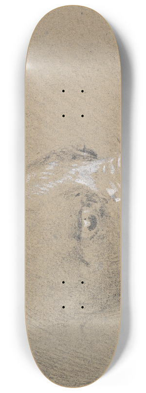 Henry Thomas Alken - Head and Shoulders of a Boxer Dog, Profile Right 8.25 inch art skate deck