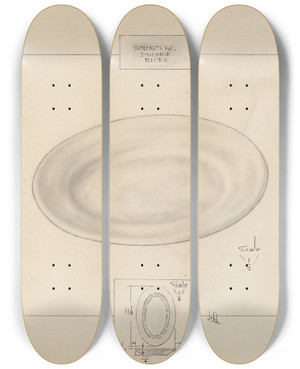 Triptych art skateboard deck of Joseph Sudek Plate_1 by Joseph Sudek