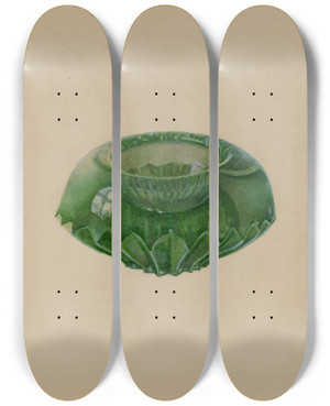 Triptych art skateboard deck of Byron Dingman Salt Dip by Byron Dingman