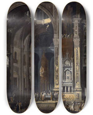 Triptych art skateboard deck of Franois De Nom The Circumcision Ofchrist by Franois de Nom (1593-1644)