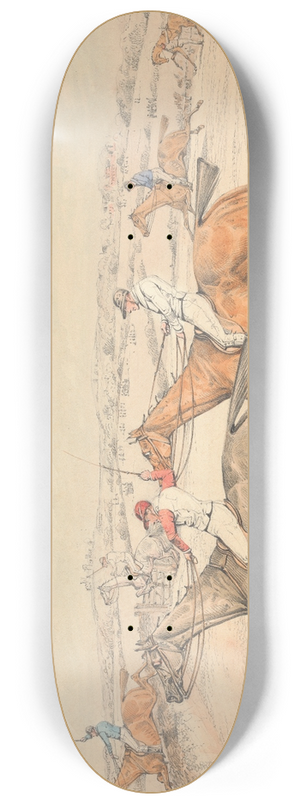 Henry Thomas Alken - Steeplechasing; The Field Coming up to a Ditch 8.25 inch art skate deck