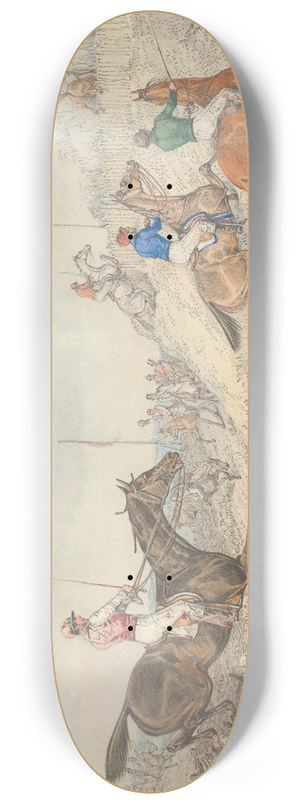 Henry Thomas Alken - Steeplechasing; The Field Jumping in and Out of a Lane 8.25 inch art skate deck