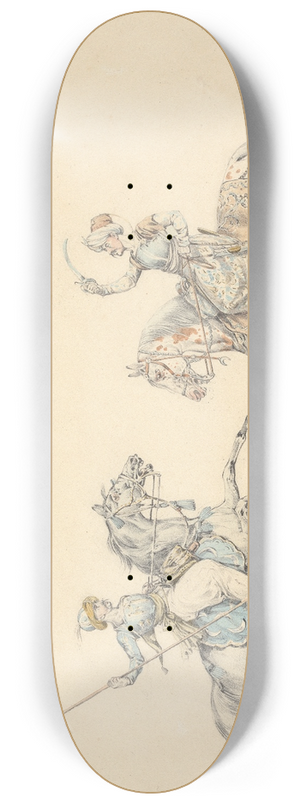 Henry Thomas Alken - Two Turkish Cavalrymen 8.25 inch art skate deck