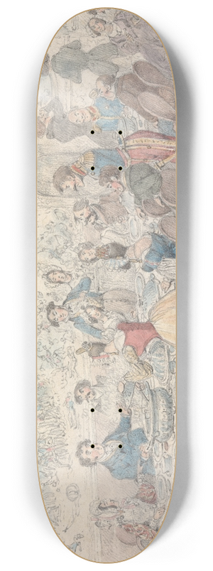 Henry Thomas Alken - Water, I do Declare with Worms in it 8.25 inch art skate deck