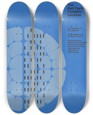 Triptych art skateboard deck of Dietmar Winkler The Karl Taylor Compton Lectures by Dietmar Winkler (1938)