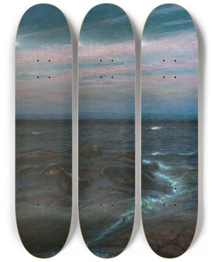 Triptych art skateboard deck of Axel Sjberg Seal Rock by Axel Sjoberg