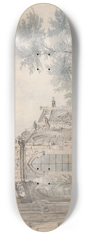 Henry William Burgess - St. Jacques, Dieppe 8.25 inch art skate deck Henry William Burgess - St. Jacques, Dieppe 8.25 inch art skate deck