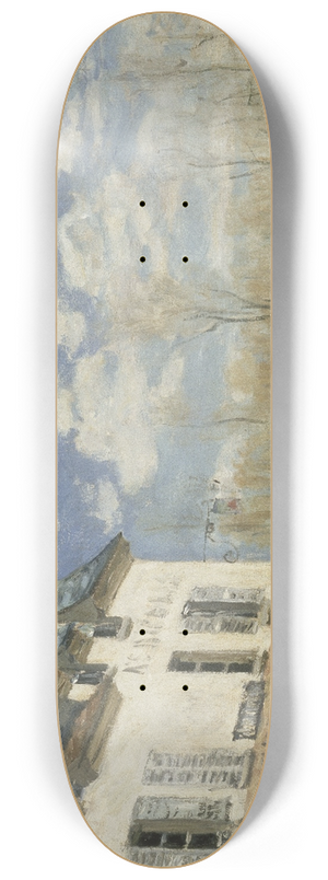Alfred Sisley - Boat in the Flood at Port Marly 8.25 inch art skate deck