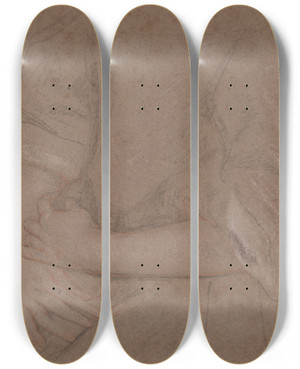 Triptych art skateboard deck of Sir Peter Lely Drawings Of Hands_4 by Sir Peter Lely (1618-1680)