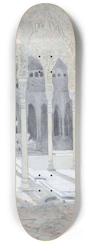 Hercules Brabazon Brabazon - The Lion Courtyard, the Alhambra, Granada, Spain 8.25 inch art skate deck