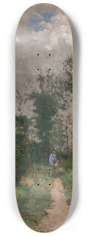 Alfred Sisley - Garde-champtre dans la fort de Fontainebleau 8.25 inch art skate deck Alfred Sisley - Garde-champtre dans la fort de Fontainebleau 8.25 inch art skate deck