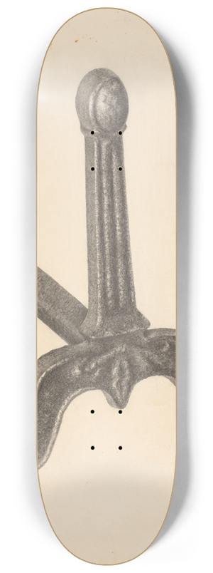 Herman Bader - Andiron (one of pair) 8.25 inch art skate deck