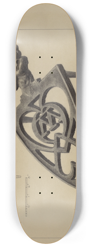 Herman Bader - Pa. German Flat-iron Holder 8.25 inch art skate deck