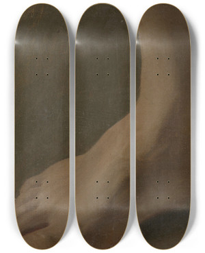 Triptych art skateboard deck of Simon Andreas Krausz A Right Foot by Simon Andreas Krausz (1760-1825)