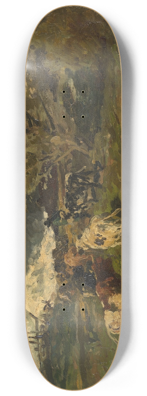 Hermann Baisch - Ausziehende Herde 8.25 inch art skate deck