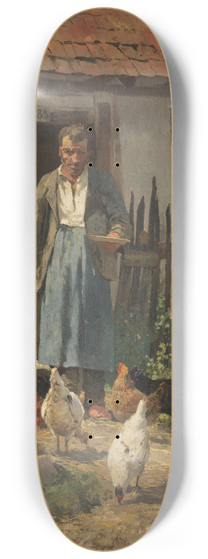 Hermann Baisch - Die Ftterung der Hhner 8.25 inch art skate deck