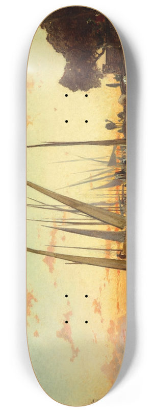 Hermann David Salomon Corrodi - Egypt, on the Banks of the Nile 8.25 inch art skate deck