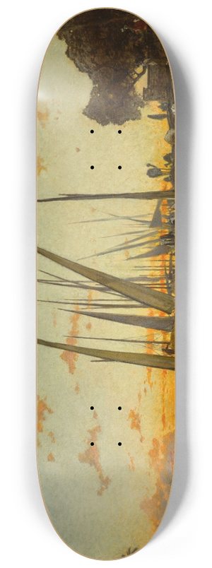 Hermann David Salomon Corrodi - Feluccas on the Nile 8.25 inch art skate deck