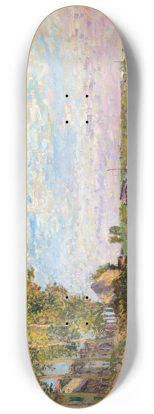 Alfred Sisley - Le Loing  Saint-Mamms 8.25 inch art skate deck Alfred Sisley - Le Loing  Saint-Mamms 8.25 inch art skate deck