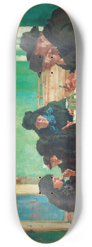 Hermann Groeber - Bauernfamilie der Brotzeit 8.25 inch art skate deck