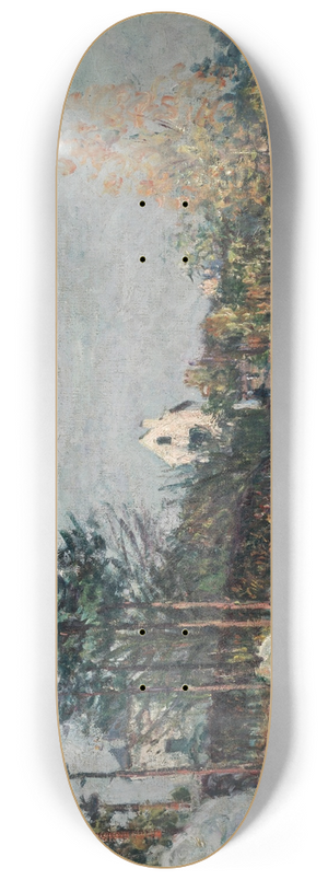 Alfred Sisley - Le pont du chemin de fer 8.25 inch art skate deck Alfred Sisley - Le pont du chemin de fer 8.25 inch art skate deck
