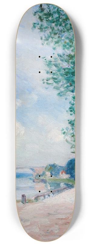 Alfred Sisley - Les bords du Loing prs de Moret 8.25 inch art skate deck Alfred Sisley - Les bords du Loing prs de Moret 8.25 inch art skate deck