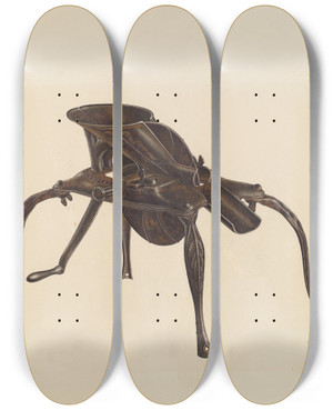 Triptych art skateboard deck of Archie Thompson Cherry Pitter by Archie Thompson
