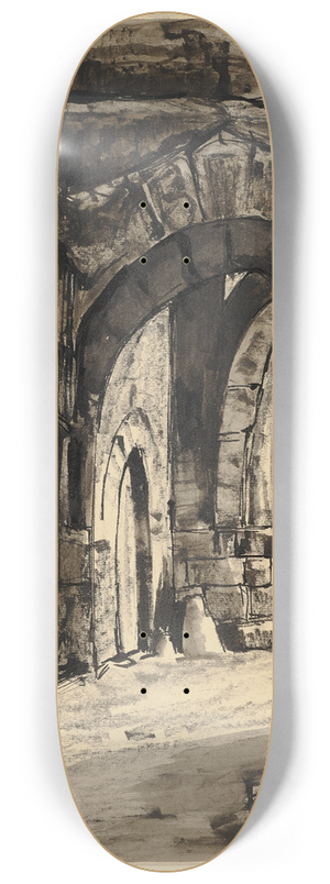 Hermann Lismann - Das Forum Romanum in Tarragona 8.25 inch art skate deck