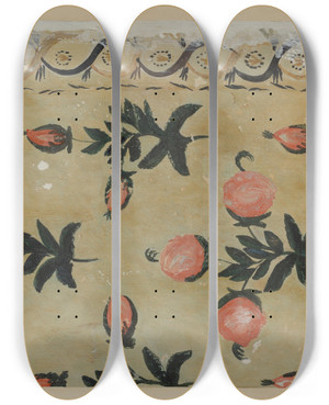 Triptych art skateboard deck of John Collins Wall Decoration by John Collins