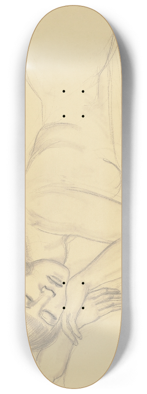 Hermann Lismann - Sleeping female nude 8.25 inch art skate deck