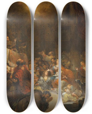 Triptych art skateboard deck of Dutch School Pentecost by Dutch School