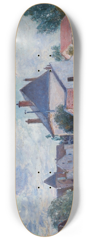 Alfred Sisley - Street in Moret 8.25 inch art skate deck Alfred Sisley - Street in Moret 8.25 inch art skate deck