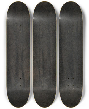 Triptych art skateboard deck of Herbert Crowley Figure In A Dark Wood by Herbert Crowley (1873-1937)
