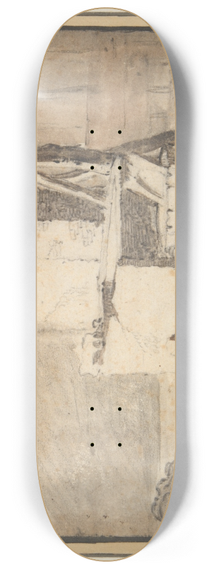 Herman Saftleven - Study of aWell 8.25 inch art skate deck