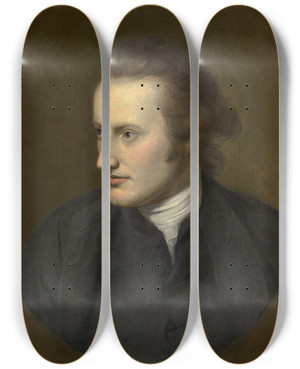 Triptych art skateboard deck of Charles Willson Peale David Ramsay by Charles Willson Peale (1741-1827)