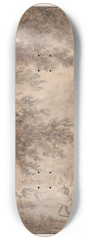 Herman Saftleven - Travelers in a Forest 8.25 inch art skate deck