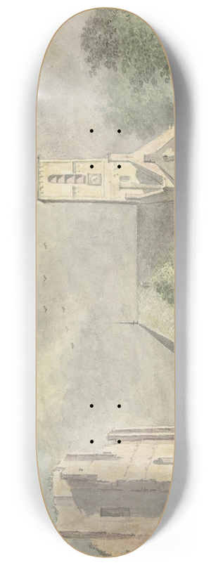 Hermanus Petrus Schouten - Kerk en rune van de abdij te Rijnsburg 8.25 inch art skate deck