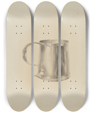 Triptych art skateboard deck of Hester Duany Silver Mug_4 by Hester Duany (1891-1964)