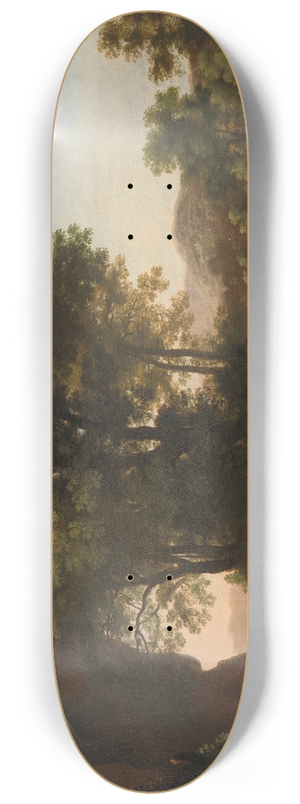 Herman van Swanevelt - Landscape with the baptism of the eunuch 8.25 inch art skate deck Herman van Swanevelt - Landscape with the baptism of the eunuch 8.25 inch art skate deck