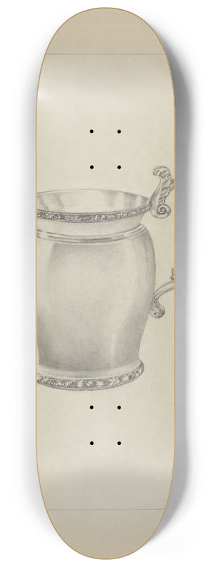 Hester Duany - Silver Mug 8.25 inch art skate deck