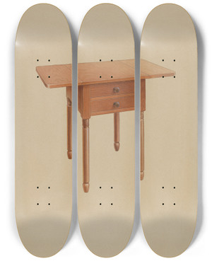 Triptych art skateboard deck of Alfred H Smith Shaker Table_1 by Alfred H Smith