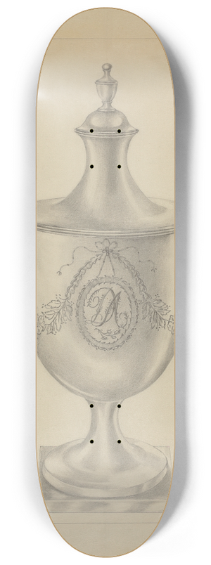 Hester Duany - Silver Sugar Bowl 8.25 inch art skate deck