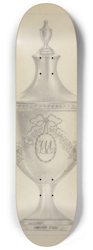 Hester Duany - Silver Sugar Bowl 8.25 inch art skate deck