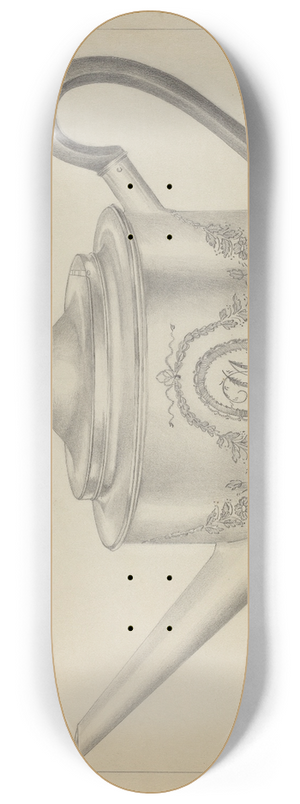 Hester Duany - Silver Teapot 8.25 inch art skate deck